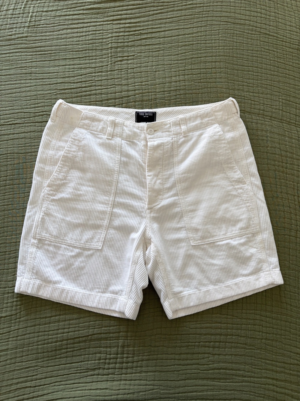 Todd Snyder White Corduroy Utility Shorts
